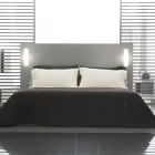 Funda de almohada de lino con encaje Poema y cordones mantequilla o negros Made in Italy - Masone Viadurini