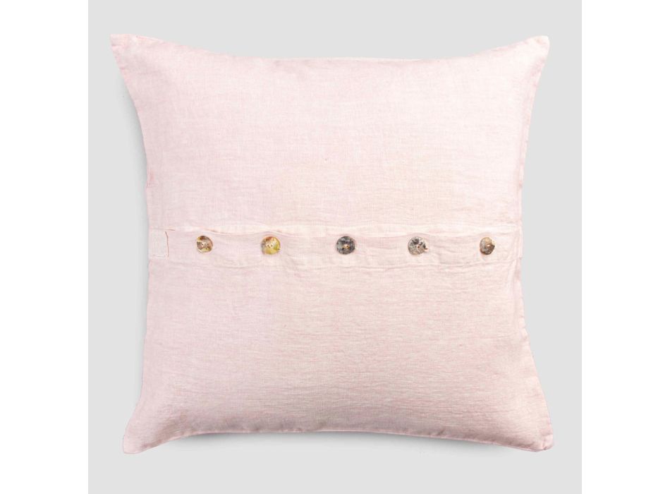 se puede quitar Funda cuadrada de lino y algodón para cojín 43 x 43 cm diseño de rosa funda decorativa para el sofá 