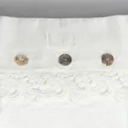 Funda de Almohada Cuadrada de Lino Dusty o Retro con Botones y Encaje Armonia - Logos Viadurini