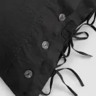 Funda de Almohada de Cama Rectangular de Lino Blanco o Negro con Botones y Cordones - Agora Viadurini