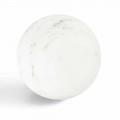 Pisapapeles moderno Esfera en mármol italiano satinado blanco, 2 piezas - Esfera