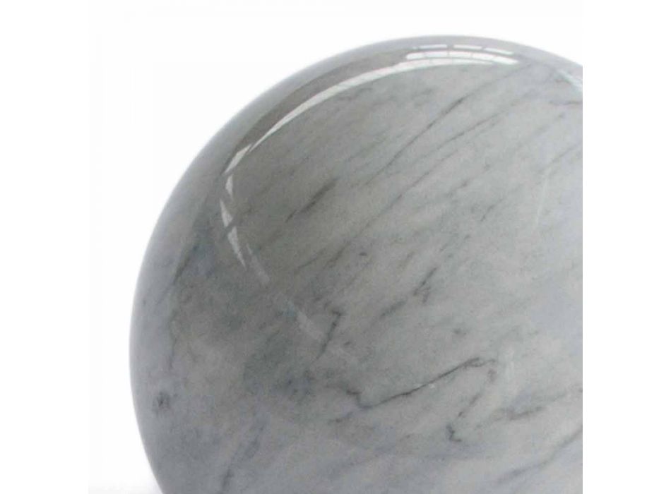 Bola moderna pisapapeles en mármol gris Bardiglio Made in Italy - Esfera