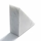 Sujetalibros de mármol blanco moderno de Carrara hecho en Italia - Tria Viadurini