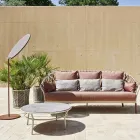 Jardinera con estructura de aluminio y tejido beige - Emma by Varaschin Viadurini