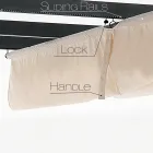 Cenador en Aluminio Pintado con Polvos Epoxi y Tela Corredera - Pesebre Viadurini