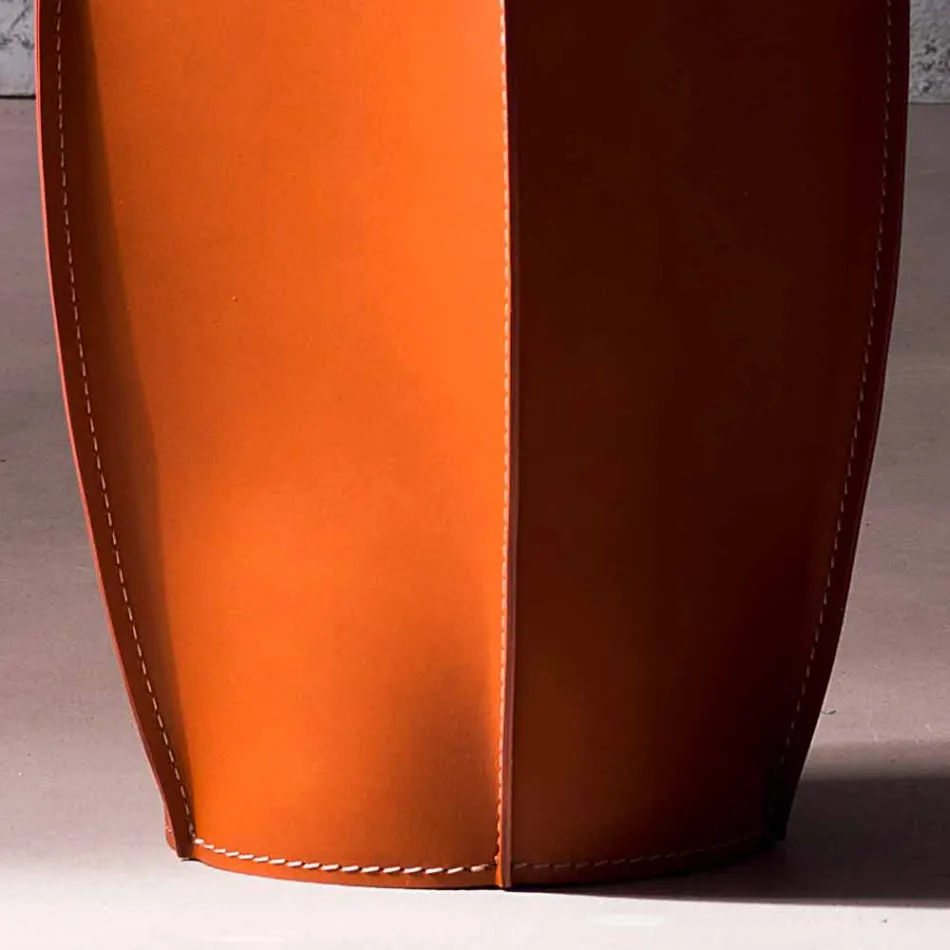 Caja de papel de diseño diseñada en cuero Poligiono regenerado, fabricada en Italia. Viadurini