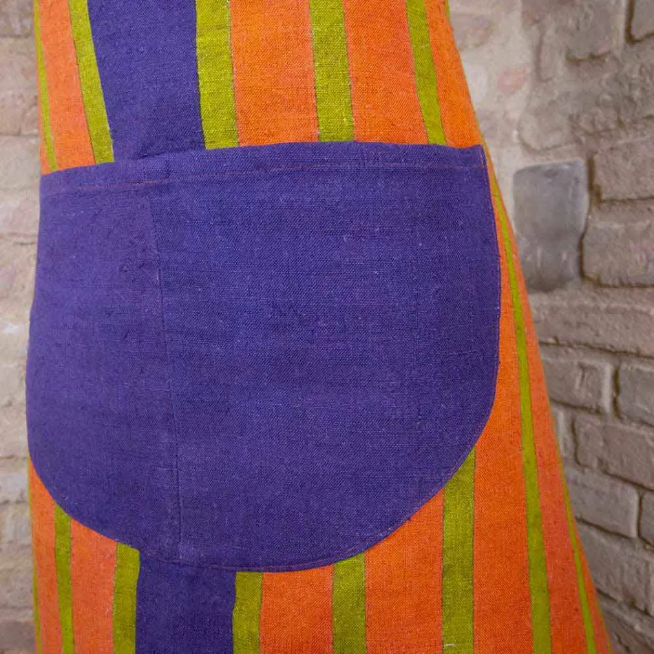 Canvas Art Apron Pieza única de artesanía italiana - Marcas Viadurini