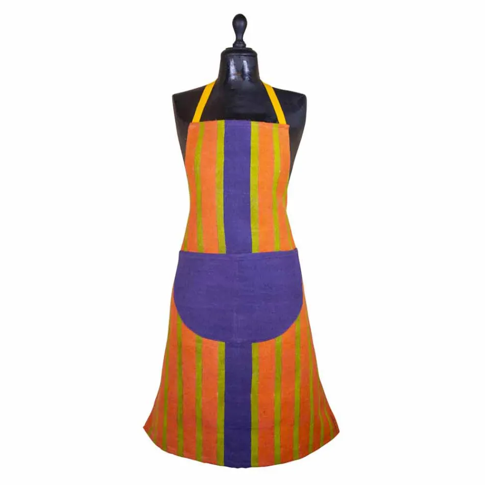 Canvas Art Apron Pieza única de artesanía italiana - Marcas Viadurini