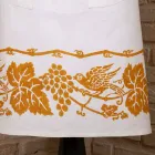 Delantal italiano de lino hecho a mano de una pieza - Marcas Viadurini