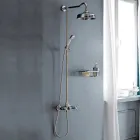 Grupo de ducha Classic Duplex en latón con rociador 3 tamaños - Ercolina Viadurini