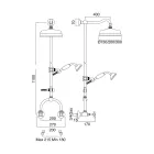 Grupo de ducha con barra de latón vintage Made in Italy - Katerina Viadurini