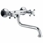 Grupo de lavabos de cocina de pared ajustable de latón Made in Italy - Colmo Viadurini