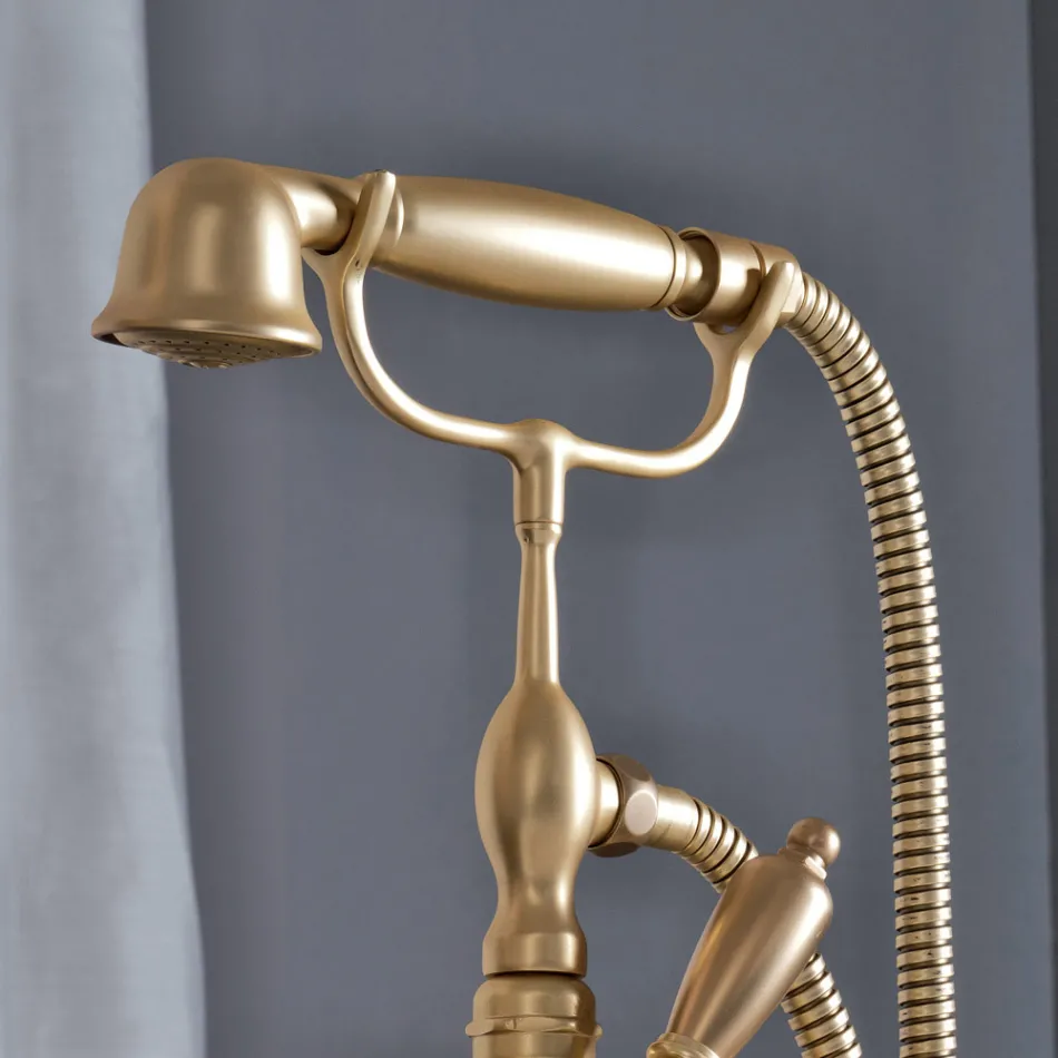 Bañera de pie con teleducha y flexo Made in Italy - Milano Viadurini