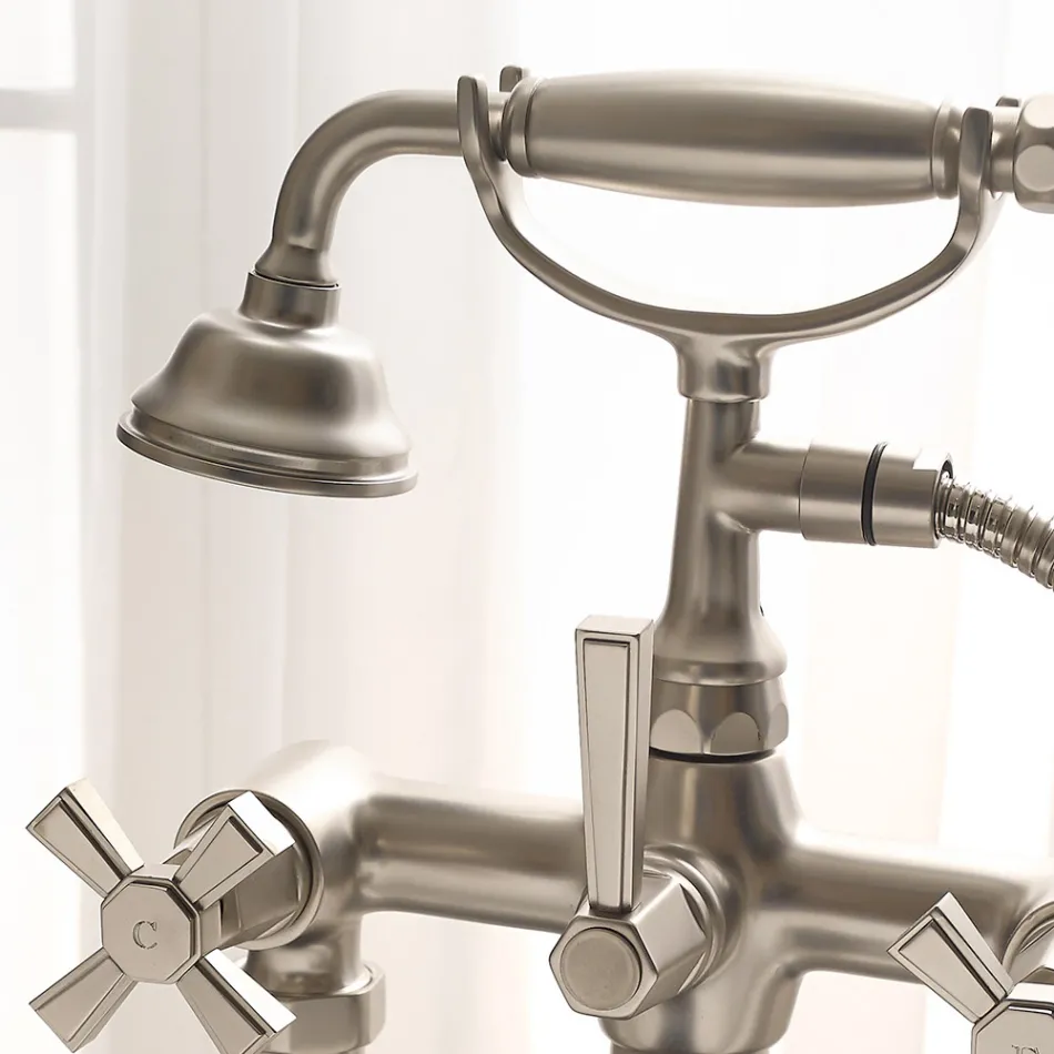 Made in Italy Grupo de bañeras de pie de latón, estilo vintage - Silvana Viadurini