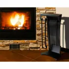 Juego de 4 herramientas para chimenea de acero de diseño Made in Italy - Chandler Viadurini