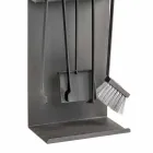 Juego de 4 herramientas de acero negro para la chimenea Made in Italy - Rachel Viadurini