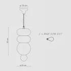 Lámpara de 3 elementos en cerámica de diferentes formas Made in Italy - Bumbum Viadurini