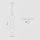 Lámpara de 4 elementos en cerámica de diferentes formas Made in Italy - Bumbum Viadurini