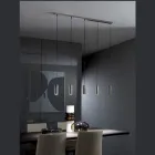 Lámpara colgante 5 de metal Made in Italy - Leer Viadurini