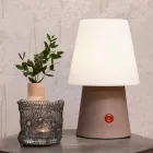 Lámpara LED recargable en plástico de colores para interior o exterior - Fungostar Viadurini