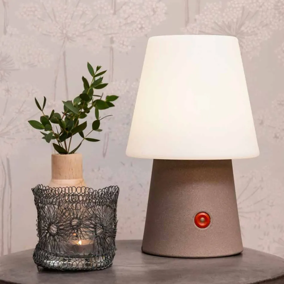 Lámpara LED recargable en plástico de colores para interior o exterior - Fungostar Viadurini