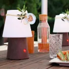 Lámpara LED recargable en plástico de colores para interior o exterior - Fungostar Viadurini