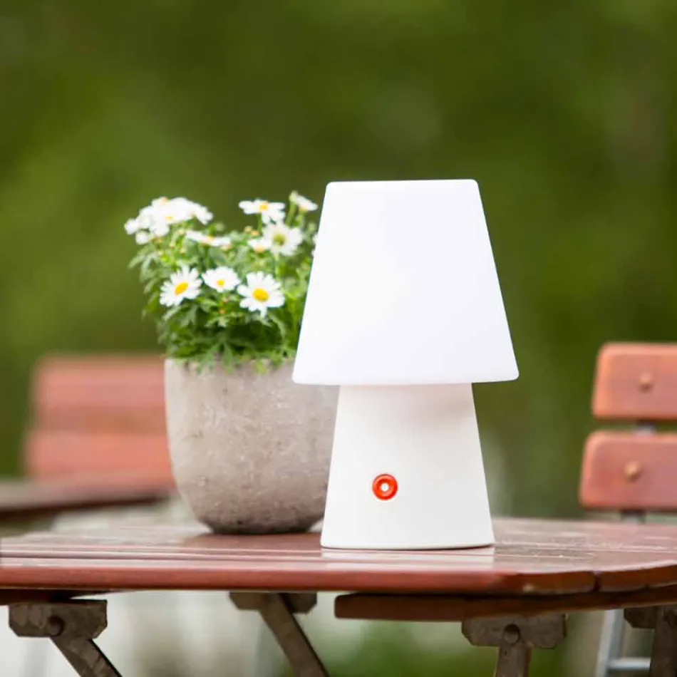 Lámpara LED recargable en plástico de colores para interior o exterior - Fungostar Viadurini