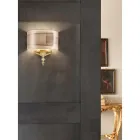 Lámpara de pared clásica italiana de vidrio artesanal con pantalla - Magrena Viadurini