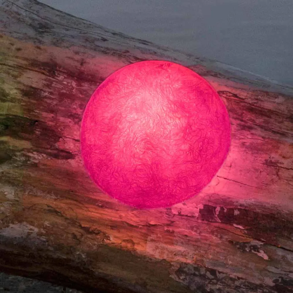 Lámpara de pared para exterior In-es.artdesign Button Out en nebulita de colores Viadurini