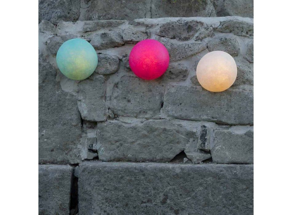 Lámpara de pared para exterior In-es.artdesign Button Out en nebulita de colores Viadurini