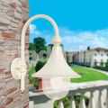 Farol de aluminio blanco para paredes de jardín, hecho en Italia, Anusca