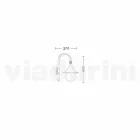 Aplique de aluminio blanco fabricado en Italia, Anusca. Viadurini