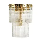 Lámpara de pared moderna en vidrio artesanal de lujo Made in Italy - Valadier Viadurini