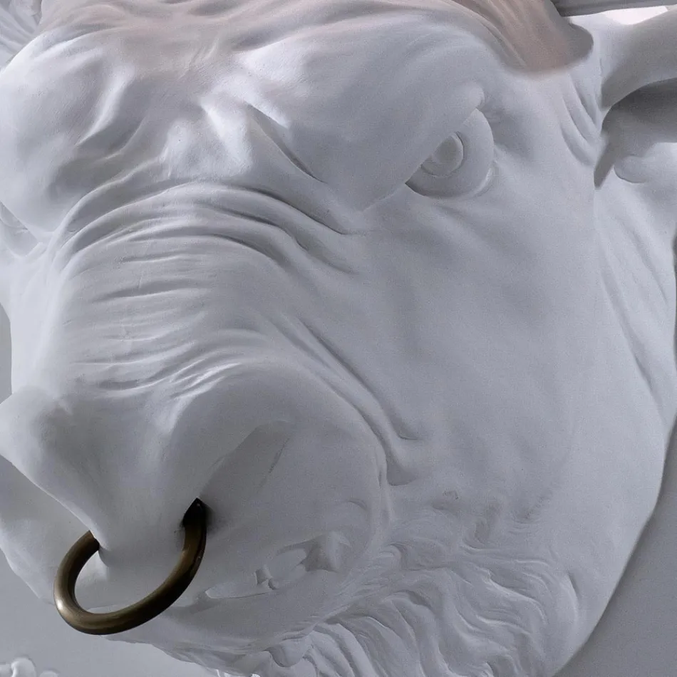 Lámpara de pared con 2 luces en diseño de cerámica en forma de toro - Marrena Viadurini