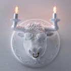 Lámpara de pared con 2 luces en diseño de cerámica en forma de toro - Marrena Viadurini