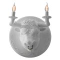 Lámpara de pared con 2 luces en diseño de cerámica en forma de toro - Marrena