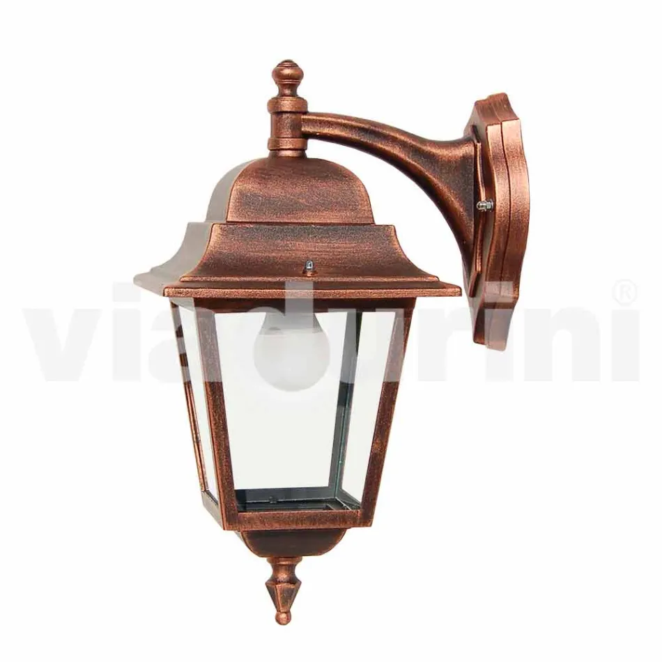 Lámpara de pared de aluminio para jardín hecha en Italia, Aquilina Viadurini