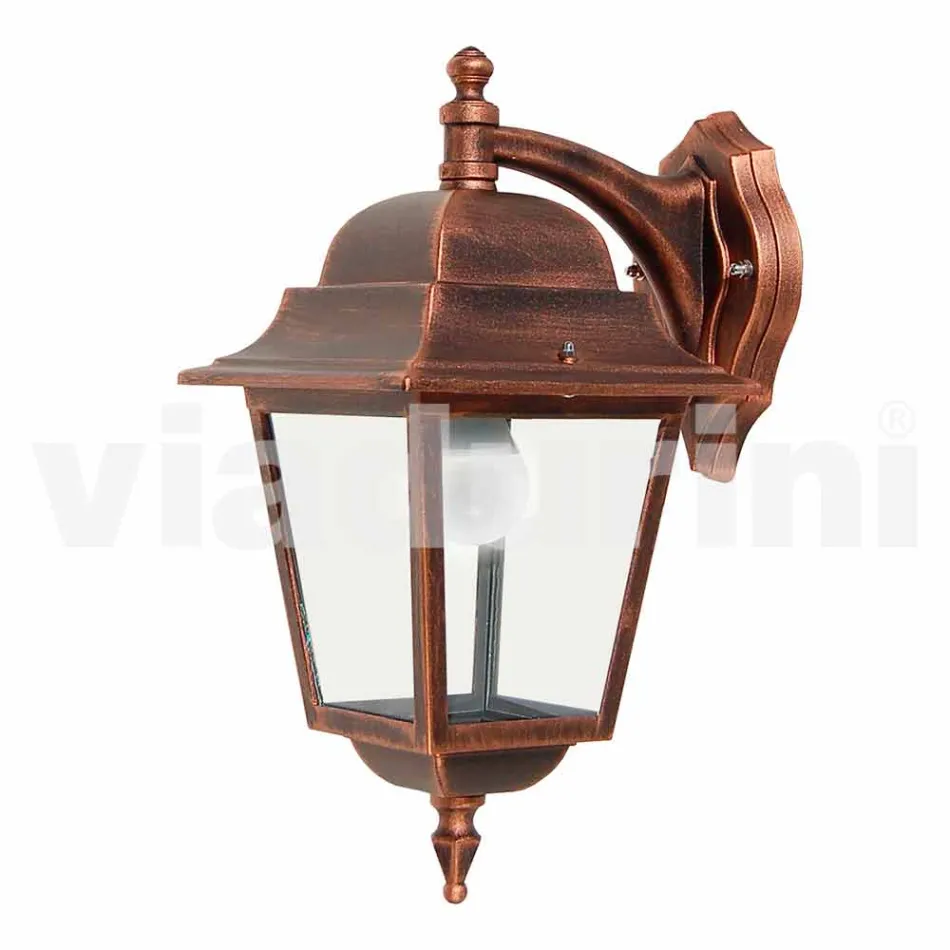 Lámpara de pared de aluminio para jardín hecha en Italia, Aquilina Viadurini