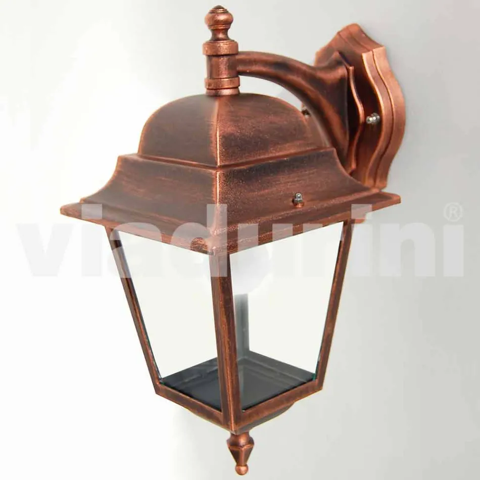 Lámpara de pared de aluminio para jardín hecha en Italia, Aquilina Viadurini