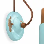 Lámpara de pared hecha de óxido de cerámica y hierro Desiree Ferroluce Viadurini