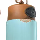 Lámpara de pared hecha de óxido de cerámica y hierro Desiree Ferroluce Viadurini