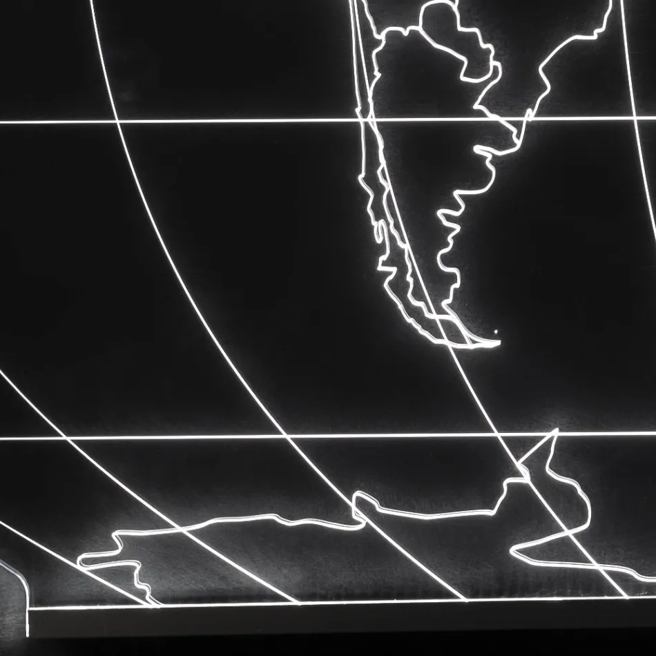 Lámpara de pared Planisphere de cristal acrílico grabado con láser - Rihanna Viadurini