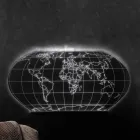 Lámpara de pared Planisphere de cristal acrílico grabado con láser - Rihanna Viadurini