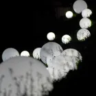 Esfera / lámpara de mesa Globo Globo blanco brillante hecho en Italia Viadurini
