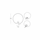 Esfera / lámpara de mesa Globo Globo blanco brillante hecho en Italia Viadurini