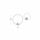 Esfera / lámpara de mesa Globo Globo blanco brillante hecho en Italia Viadurini