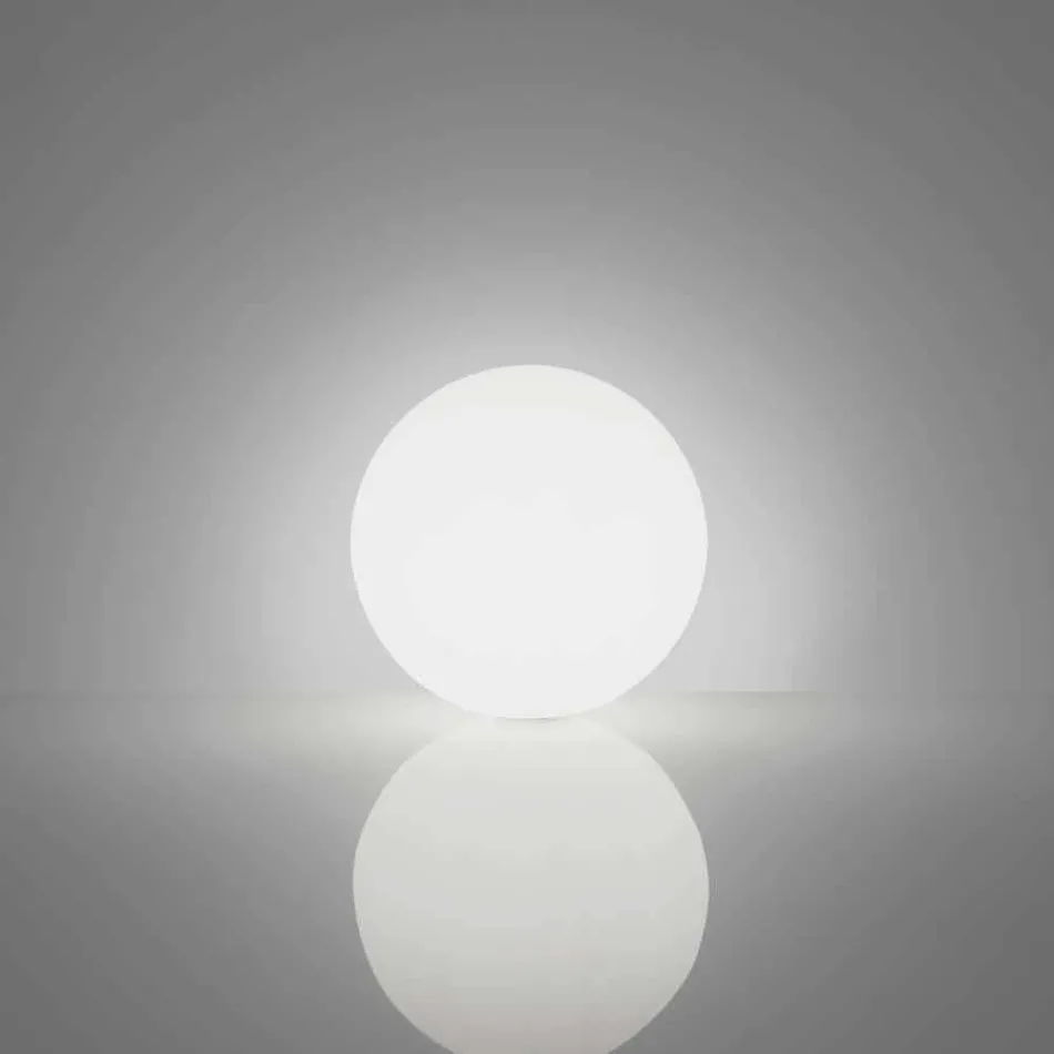 Esfera / lámpara de mesa Globo Globo blanco brillante hecho en Italia Viadurini