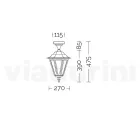 Lámpara de Techo de Jardín en Vidrio y 5 Acabados en Aluminio - Pinako Viadurini