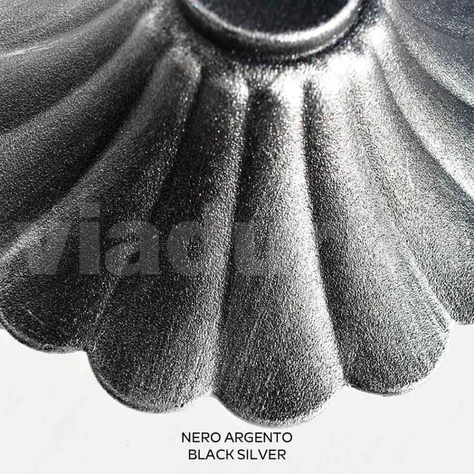 Lámpara de techo en acrílico y aluminio negro Made in Italy - Trovanero Viadurini