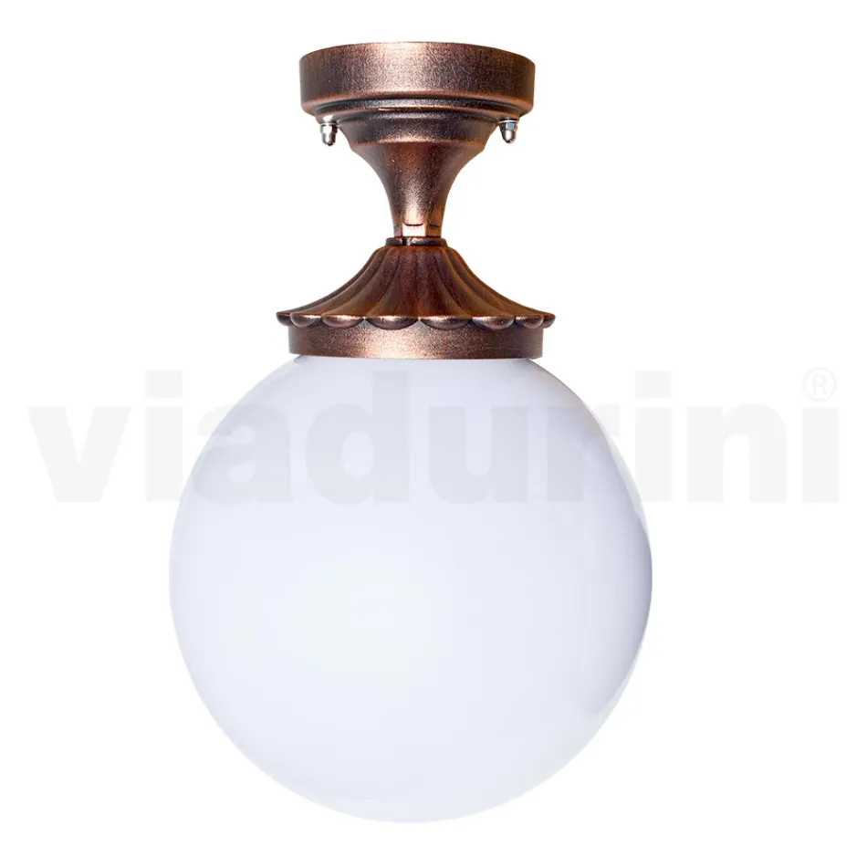 Lámpara de techo en acrílico y aluminio negro Made in Italy - Trovanero Viadurini